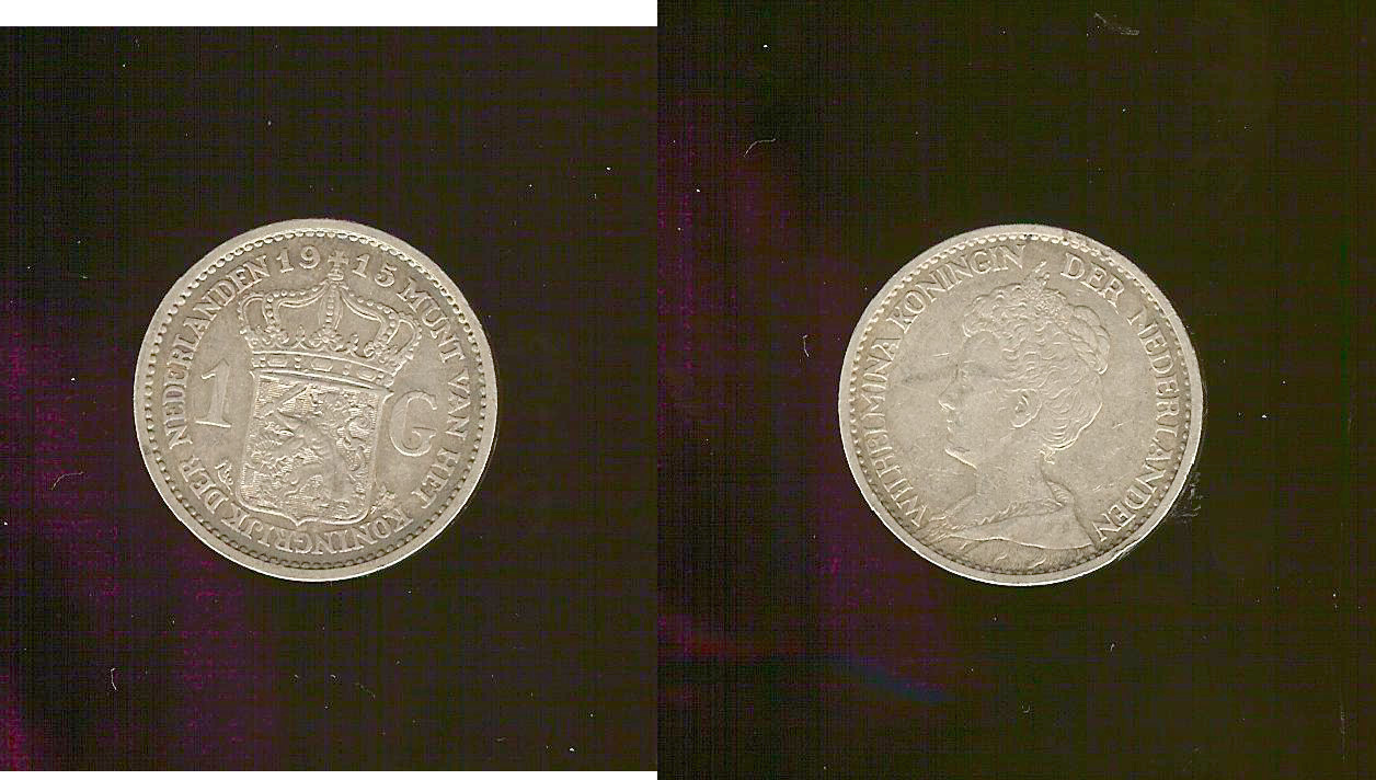 Netherlands 1 gulden 1915 EF/gEF